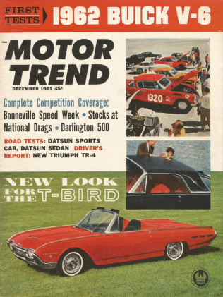 MOTOR TREND 1961 DEC - T-BIRDS, METEOR, CHEVY II CONV, IMPALA CONV,TRIUMPH TR-4
